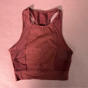 Lululemon Laser Speed Train Tank Savannah red size 4 mesh crop top